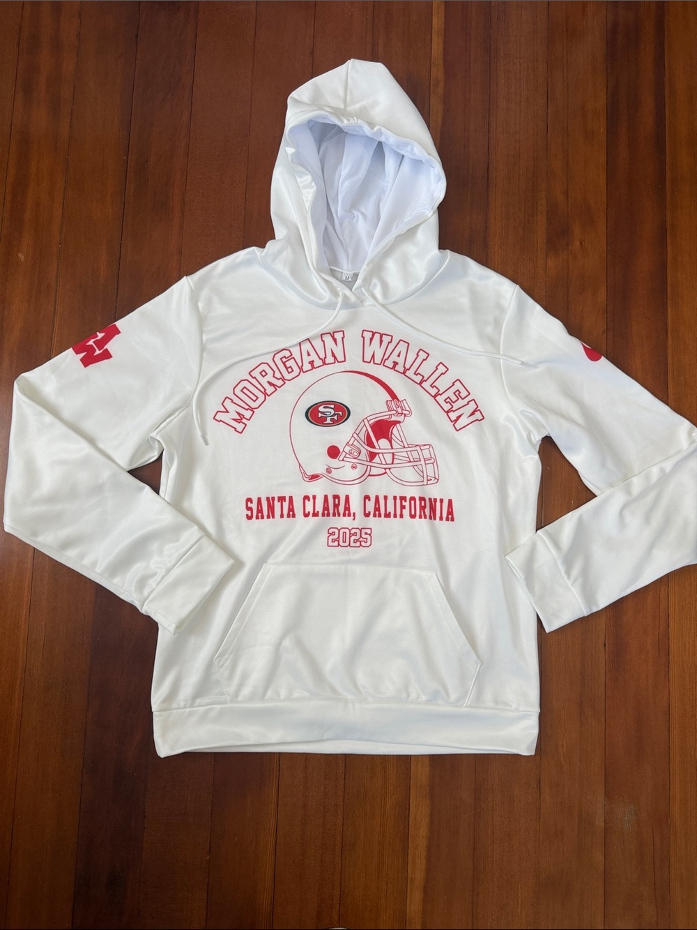 Morgan Wallen White Hoodie Sweatshirt - Women's